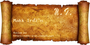 Makk Irén névjegykártya
