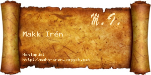 Makk Irén névjegykártya