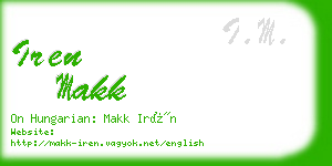 iren makk business card